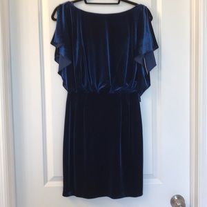 Velour navy dress